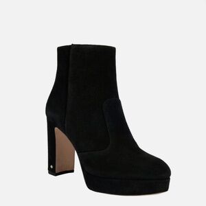 Kate Spade Barrett Platform Suede Boots in Black